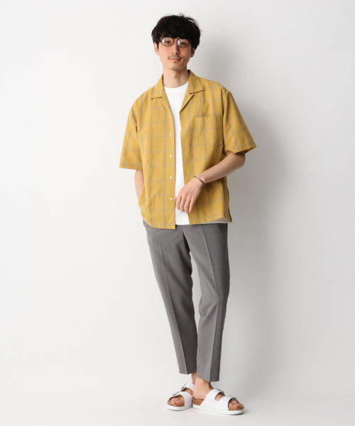 GLOBAL WORK（グローバルワーク）の「ハイブリッドリネンオープンカラー/832659（シャツ/ブラウス・メンズ・ブルー系その他7/ライトグリーン/ベージュ/ゴールド系その他/ブラック・SMALL/LARGE/X-LARGE/MEDIUM）」の21枚目の写真