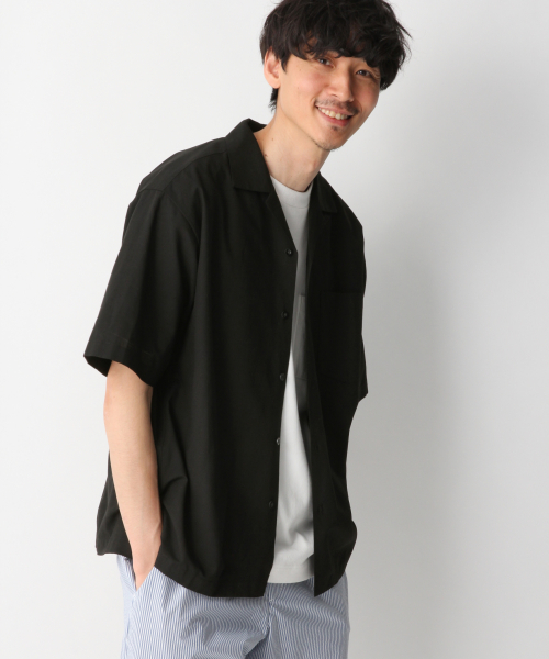 GLOBAL WORK（グローバルワーク）の「ハイブリッドリネンオープンカラー/832659（シャツ/ブラウス・メンズ・ブルー系その他7/ライトグリーン/ベージュ/ゴールド系その他/ブラック・SMALL/LARGE/X-LARGE/MEDIUM）」の16枚目の写真