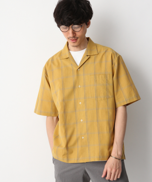 GLOBAL WORK（グローバルワーク）の「ハイブリッドリネンオープンカラー/832659（シャツ/ブラウス・メンズ・ブルー系その他7/ライトグリーン/ベージュ/ゴールド系その他/ブラック・SMALL/LARGE/X-LARGE/MEDIUM）」の10枚目の写真