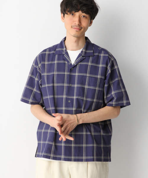 GLOBAL WORK（グローバルワーク）の「ハイブリッドリネンオープンカラー/832659（シャツ/ブラウス・メンズ・ブルー系その他7/ライトグリーン/ベージュ/ゴールド系その他/ブラック・SMALL/LARGE/X-LARGE/MEDIUM）」の7枚目の写真