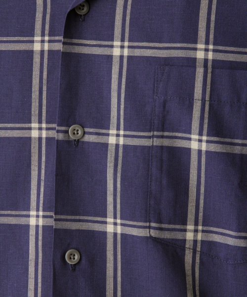 GLOBAL WORK（グローバルワーク）の「ハイブリッドリネンオープンカラー/832659（シャツ/ブラウス・メンズ・ブルー系その他7/ライトグリーン/ベージュ/ゴールド系その他/ブラック・SMALL/LARGE/X-LARGE/MEDIUM）」の8枚目の写真