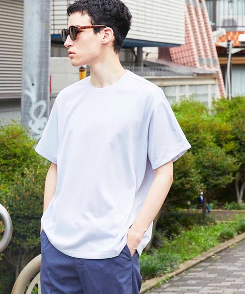 MAISON SPECIAL（メゾンスペシャル）の「“365” テックファブリックショートスリーブカットソー 【MAISON SPECIAL/メゾンスペシャル】（Tシャツ/カットソー・メンズ・ブラック/オフホワイト/オレンジ/ラベンダー・44/46/48）」の4枚目の写真