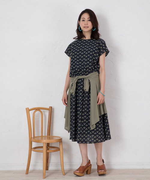 DECOY SINCE 1981（デコイシンスイチキュウハチイチ）の「小花プリントワンピース（ワンピース・レディース・グリーン/イエロー/ネイビー・11号/9号/13号）」の19枚目の写真