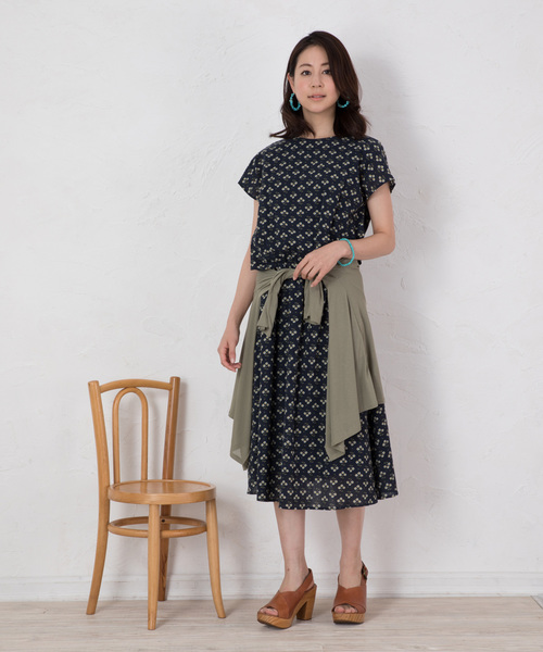 DECOY SINCE 1981（デコイシンスイチキュウハチイチ）の「小花プリントワンピース（ワンピース・レディース・グリーン/イエロー/ネイビー・11号/9号/13号）」の17枚目の写真