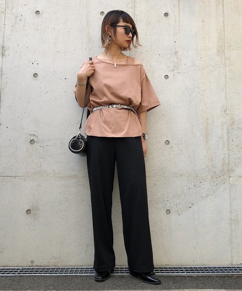 PAGEBOY（ページボーイ）の「ワイドリブカットパンツ（その他パンツ・レディース・ブラック/ブラウン/モカ・FREE）」の7枚目の写真