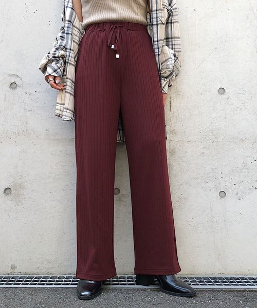 PAGEBOY（ページボーイ）の「ワイドリブカットパンツ（その他パンツ・レディース・ブラック/ブラウン/モカ・FREE）」の8枚目の写真