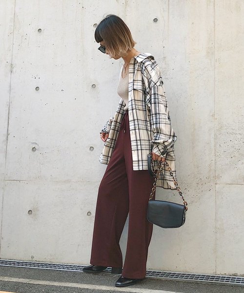 PAGEBOY（ページボーイ）の「ワイドリブカットパンツ（その他パンツ・レディース・ブラック/ブラウン/モカ・FREE）」の11枚目の写真