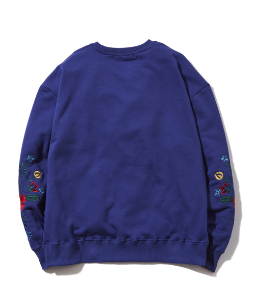 rehacer（レアセル）の「rehacer : "あずま" Flower Sweat CS Made in Japan / "あずま" 裏毛 フラワー スウェット カットソー メイドインジャパン（スウェット・メンズ・ブラック/グレー/ネイビー・SMALL/MEDIUM/LARGE/X-LARGE）」の11枚目の写真