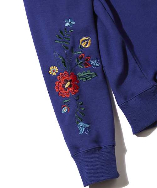 rehacer（レアセル）の「rehacer : "あずま" Flower Sweat CS Made in Japan / "あずま" 裏毛 フラワー スウェット カットソー メイドインジャパン（スウェット・メンズ・ブラック/グレー/ネイビー・SMALL/MEDIUM/LARGE/X-LARGE）」の9枚目の写真