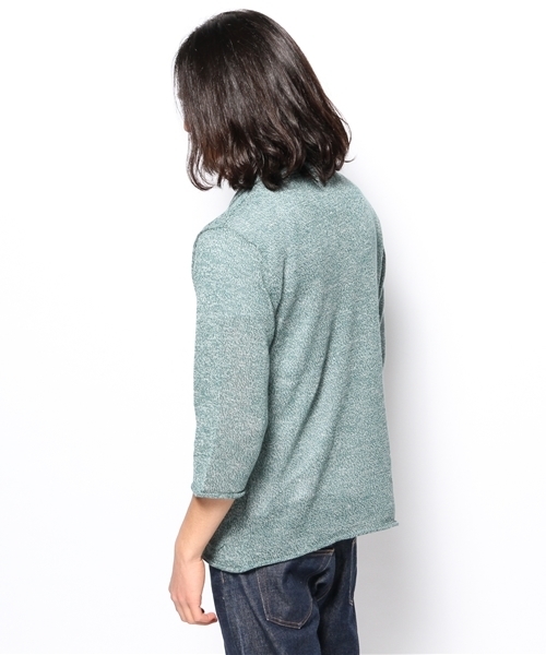 CIAOPANIC（チャオパニック）の「【Ciaopanic】　麻引揃7分袖ショールCD（カーディガン/ボレロ・メンズ・ブラック/グレー/ネイビー/グリーン・MEDIUM/LARGE）」の10枚目の写真