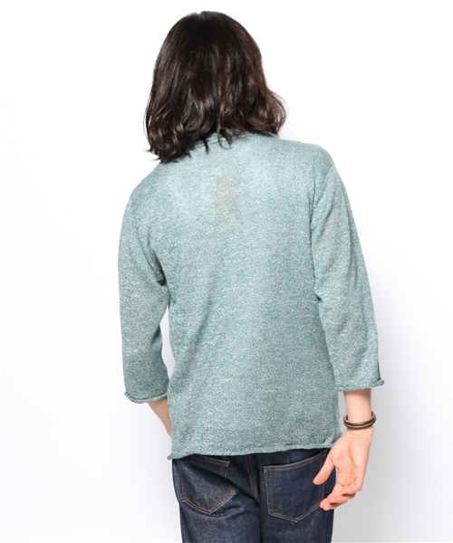 CIAOPANIC（チャオパニック）の「【Ciaopanic】　麻引揃7分袖ショールCD（カーディガン/ボレロ・メンズ・ブラック/グレー/ネイビー/グリーン・MEDIUM/LARGE）」の11枚目の写真