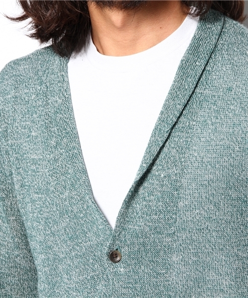 CIAOPANIC（チャオパニック）の「【Ciaopanic】　麻引揃7分袖ショールCD（カーディガン/ボレロ・メンズ・ブラック/グレー/ネイビー/グリーン・MEDIUM/LARGE）」の5枚目の写真