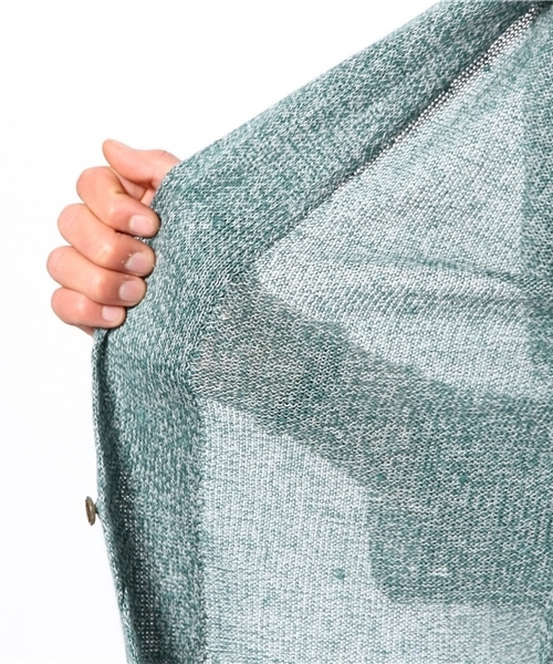 CIAOPANIC（チャオパニック）の「【Ciaopanic】　麻引揃7分袖ショールCD（カーディガン/ボレロ・メンズ・ブラック/グレー/ネイビー/グリーン・MEDIUM/LARGE）」の7枚目の写真