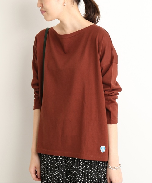 SLOBE IENA（スローブイエナ）の「ORCIVAL 40/2 SOLID カットソー◆（Tシャツ/カットソー・レディース・ブラック/ブラウン系その他/ホワイト・FREE）」の3枚目の写真
