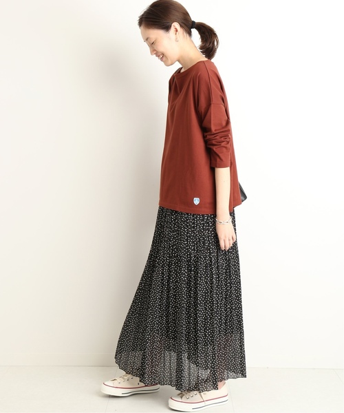 SLOBE IENA（スローブイエナ）の「ORCIVAL 40/2 SOLID カットソー◆（Tシャツ/カットソー・レディース・ブラック/ブラウン系その他/ホワイト・FREE）」の5枚目の写真