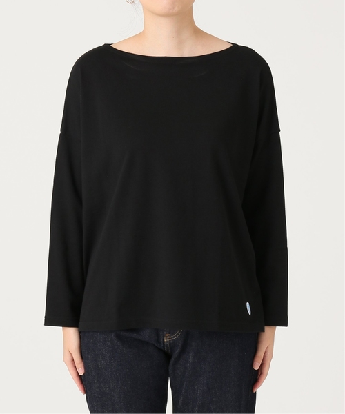 SLOBE IENA（スローブイエナ）の「ORCIVAL 40/2 SOLID カットソー◆（Tシャツ/カットソー・レディース・ブラック/ブラウン系その他/ホワイト・FREE）」の6枚目の写真