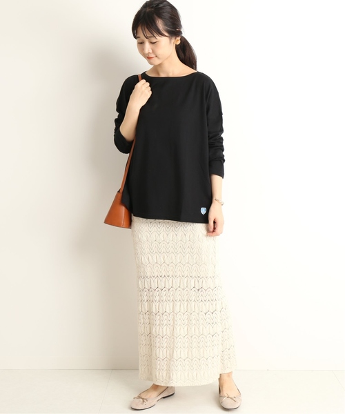 SLOBE IENA（スローブイエナ）の「ORCIVAL 40/2 SOLID カットソー◆（Tシャツ/カットソー・レディース・ブラック/ブラウン系その他/ホワイト・FREE）」の19枚目の写真