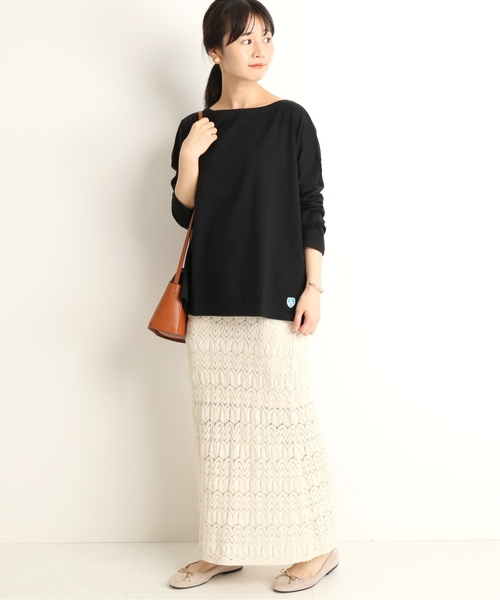 SLOBE IENA（スローブイエナ）の「ORCIVAL 40/2 SOLID カットソー◆（Tシャツ/カットソー・レディース・ブラック/ブラウン系その他/ホワイト・FREE）」の22枚目の写真
