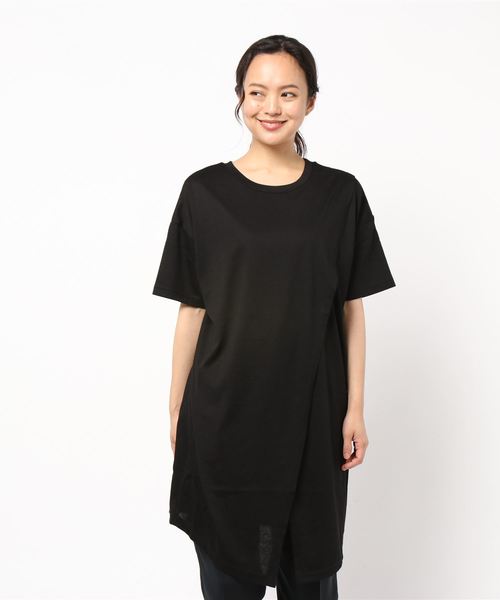 KOBE LETTUCE（コウベレタス）の「前後2wayアシンメトリービッグシルエットクロスTシャツ（Tシャツ/カットソー・レディース・ブラック/ブラウン/オフホワイト/カーキ・FREE）」の11枚目の写真