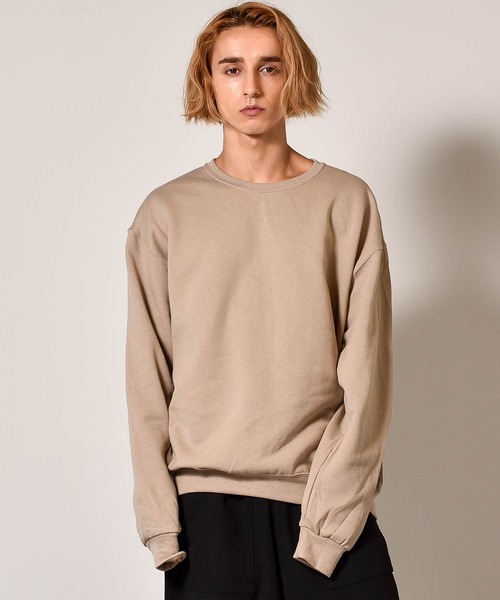 JERZEES（ジャージーズ）の「JERZEES ジャージーズ 裏起毛 クルーネック カラースウェットトレーナー 無地（スウェット・メンズ・ホワイト/ブラック/ネイビー/杢グレー/オリーブ/パープル/オレンジ/サンドベージュ/サックスブルー・S/M/L/XL）」の5枚目の写真