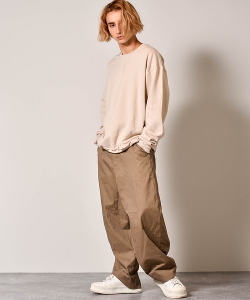 JERZEES（ジャージーズ）の「JERZEES ジャージーズ 裏起毛 クルーネック カラースウェットトレーナー 無地（スウェット・メンズ・ホワイト/ブラック/ネイビー/杢グレー/オリーブ/パープル/オレンジ/サンドベージュ/サックスブルー・S/M/L/XL）」の18枚目の写真