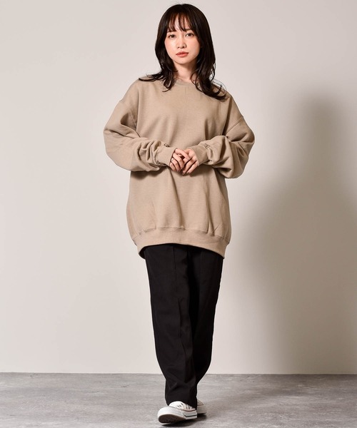 JERZEES（ジャージーズ）の「JERZEES ジャージーズ 裏起毛 クルーネック カラースウェットトレーナー 無地（スウェット・メンズ・ホワイト/ブラック/ネイビー/杢グレー/オリーブ/パープル/オレンジ/サンドベージュ/サックスブルー・S/M/L/XL）」の15枚目の写真