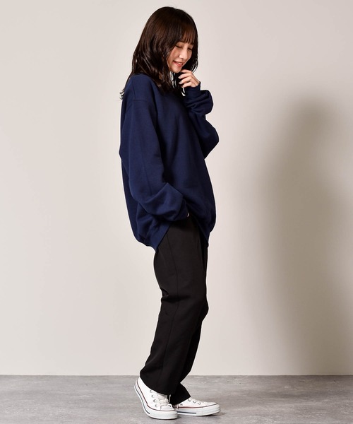 JERZEES（ジャージーズ）の「JERZEES ジャージーズ 裏起毛 クルーネック カラースウェットトレーナー 無地（スウェット・メンズ・ホワイト/ブラック/ネイビー/杢グレー/オリーブ/パープル/オレンジ/サンドベージュ/サックスブルー・S/M/L/XL）」の10枚目の写真