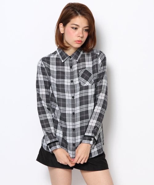 LB-03（エルビー・ゼロスリー）の「CHECK WORKシャツ（シャツ/ブラウス・レディース・ブラック系/ネイビー系・FREE）」の2枚目の写真