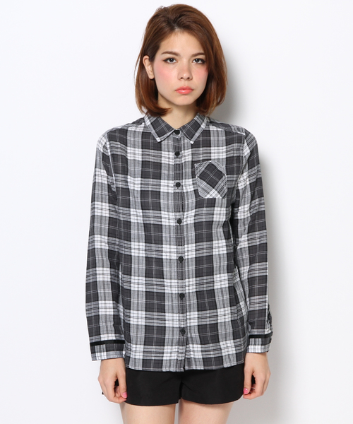 LB-03（エルビー・ゼロスリー）の「CHECK WORKシャツ（シャツ/ブラウス・レディース・ブラック系/ネイビー系・FREE）」の3枚目の写真