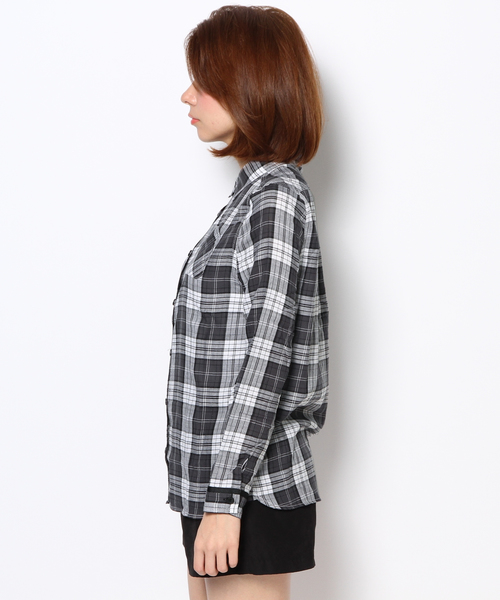 LB-03（エルビー・ゼロスリー）の「CHECK WORKシャツ（シャツ/ブラウス・レディース・ブラック系/ネイビー系・FREE）」の7枚目の写真