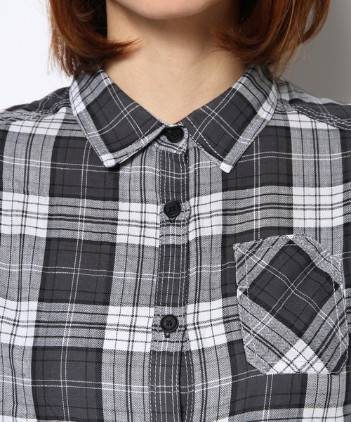 LB-03（エルビー・ゼロスリー）の「CHECK WORKシャツ（シャツ/ブラウス・レディース・ブラック系/ネイビー系・FREE）」の5枚目の写真