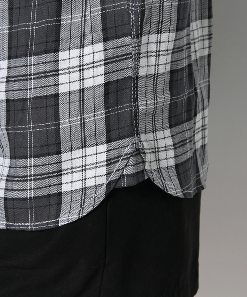 LB-03（エルビー・ゼロスリー）の「CHECK WORKシャツ（シャツ/ブラウス・レディース・ブラック系/ネイビー系・FREE）」の9枚目の写真