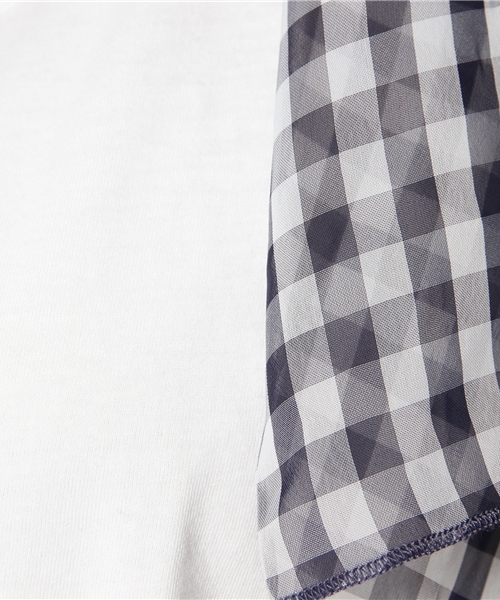 Kastane（カスタネ）の「【Kastane】袖シフォンプルオーバー（Tシャツ/カットソー・レディース・その他18/クリーム/ネイビー/オフホワイト/その他20/ホワイト・FREE）」の14枚目の写真