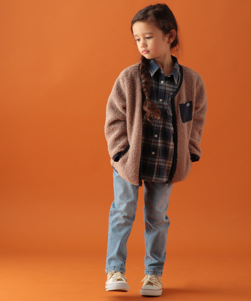 BAYFLOW（ベイフロー）の「[KIDS]ボアブルゾン（ブルゾン・キッズ・オフホワイト/ブラウン系その他・MEDIUM/XX-LARGE/LARGE/X-LARGE）」の7枚目の写真