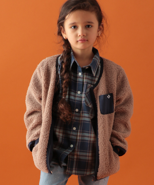 BAYFLOW（ベイフロー）の「[KIDS]ボアブルゾン（ブルゾン・キッズ・オフホワイト/ブラウン系その他・MEDIUM/XX-LARGE/LARGE/X-LARGE）」の10枚目の写真
