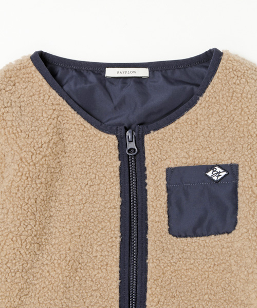 BAYFLOW（ベイフロー）の「[KIDS]ボアブルゾン（ブルゾン・キッズ・オフホワイト/ブラウン系その他・MEDIUM/XX-LARGE/LARGE/X-LARGE）」の14枚目の写真
