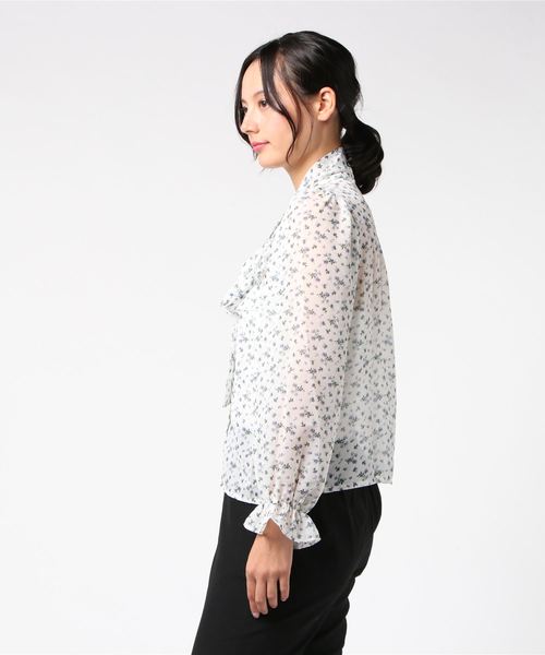 WEGO(ウィゴー)の「WEGO/シアーボウタイブラウス(シャツ/ブラウス・レディース・ホワイト/ブラック/その他1・FREE)」の4枚目の写真