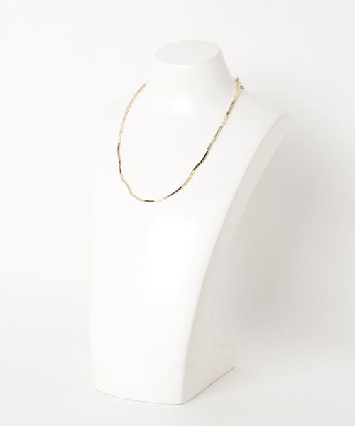 DouDou（ドゥドゥ）の「スクエアパイプネックレス（ネックレス・レディース・ゴールド/シルバー・FREE）」の3枚目の写真