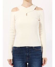 EMODA | クロスネックフィットニット(ニット/セーター)