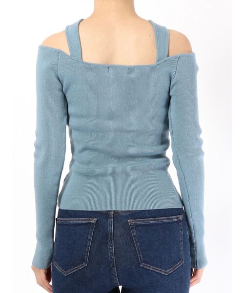 EMODA(エモダ)の「クロスネックフィットニット(ニット/セーター・レディース・ホワイト/ブルー/ブラック・FREE)」の10枚目の写真