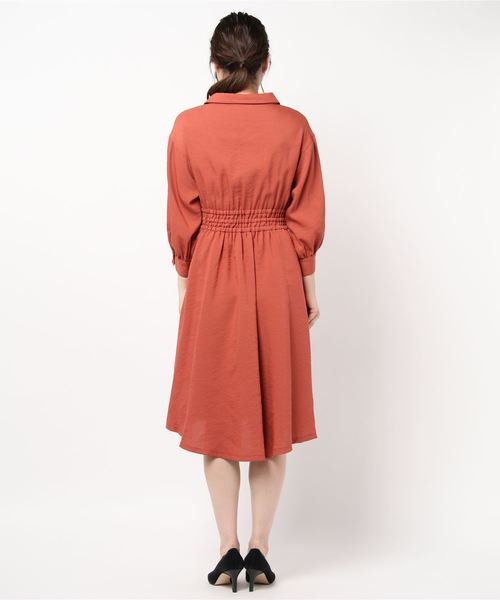 12Twelve Agenda(トゥエルブ アジェンダ)の「イレヘムシャツワンピース(シャツワンピース・レディース・ブラウン/グレイッシュベージュ/ピンク・M)」の4枚目の写真