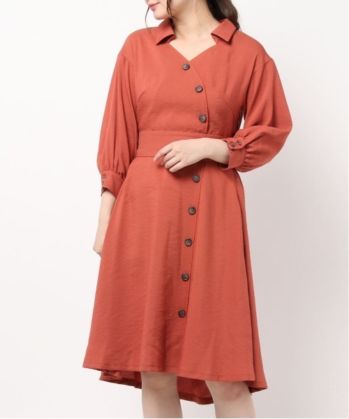 12Twelve Agenda(トゥエルブ アジェンダ)の「イレヘムシャツワンピース(シャツワンピース・レディース・ブラウン/グレイッシュベージュ/ピンク・M)」の3枚目の写真