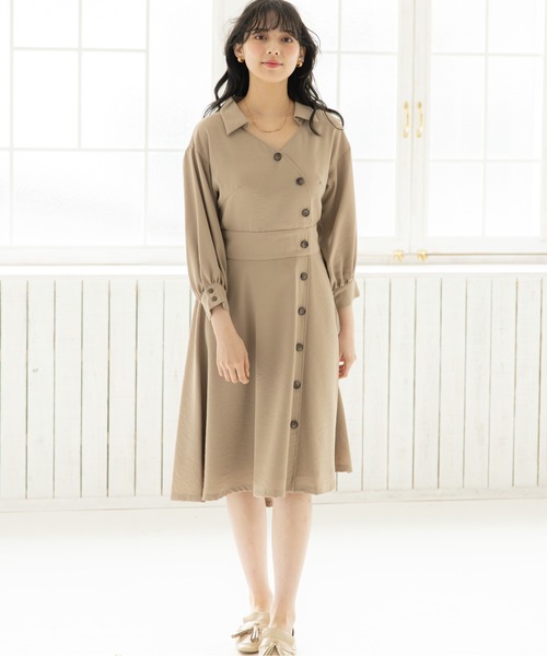 12Twelve Agenda(トゥエルブ アジェンダ)の「イレヘムシャツワンピース(シャツワンピース・レディース・ブラウン/グレイッシュベージュ/ピンク・M)」の20枚目の写真