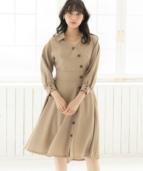 12Twelve Agenda(トゥエルブ アジェンダ)の「イレヘムシャツワンピース(シャツワンピース・レディース・ブラウン/グレイッシュベージュ/ピンク・M)」の21枚目の写真