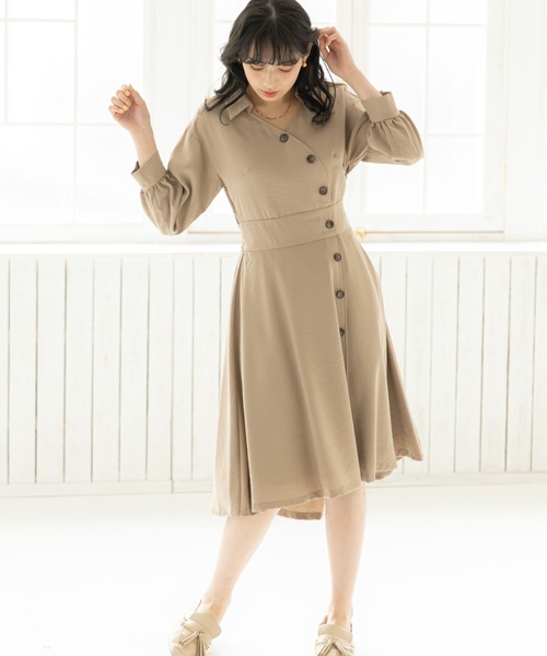 12Twelve Agenda(トゥエルブ アジェンダ)の「イレヘムシャツワンピース(シャツワンピース・レディース・ブラウン/グレイッシュベージュ/ピンク・M)」の19枚目の写真