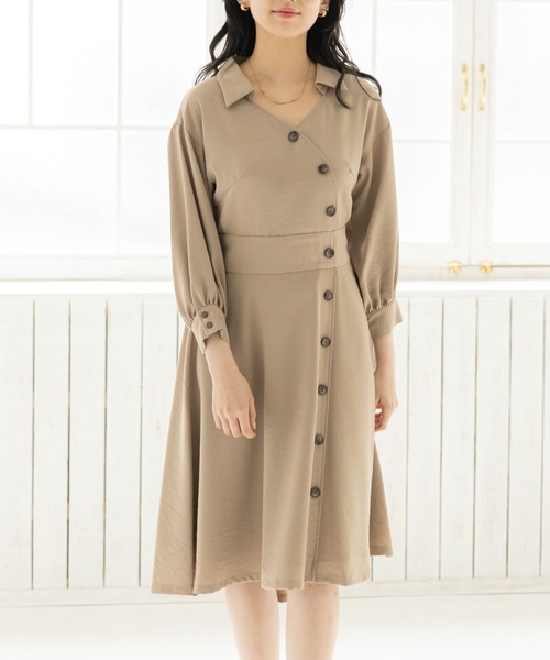 12Twelve Agenda(トゥエルブ アジェンダ)の「イレヘムシャツワンピース(シャツワンピース・レディース・ブラウン/グレイッシュベージュ/ピンク・M)」の22枚目の写真