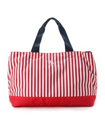 ストライプ柄ボストンバッグ