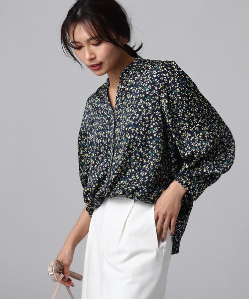 保存版 L 洗える 洗える Untitled アンタイトル のシャツ ブラウス L セール シャツ ブラウス ヴィンテージ風フラワープリントブラウス シャツ ブラウス Untitled アンタイトル のファッション