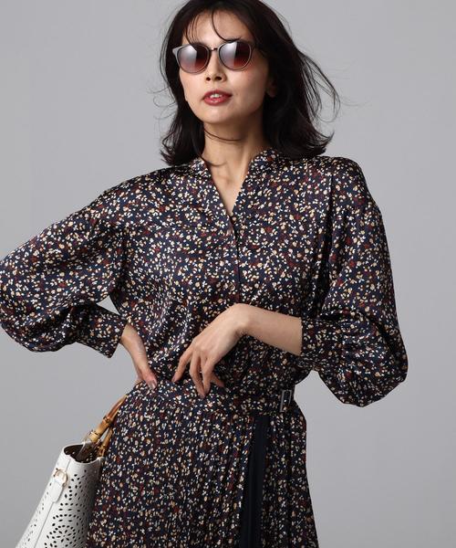 保存版 L 洗える 洗える Untitled アンタイトル のシャツ ブラウス L セール シャツ ブラウス ヴィンテージ風フラワープリントブラウス シャツ ブラウス Untitled アンタイトル のファッション