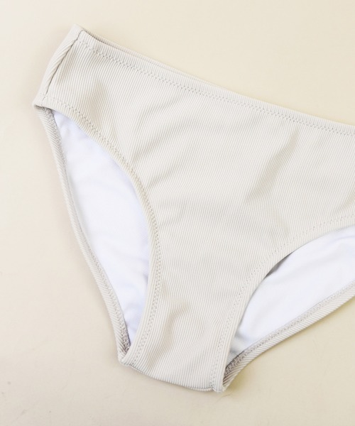 LEAD（リード）の「無地レースアップフリル水着3点セット（水着・レディース・ブラック/ブラウン/ライトベージュ・M）」の22枚目の写真